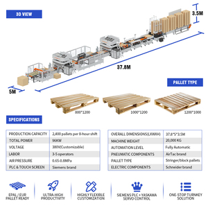 Machine automatique de clouage de palettes en bois HICAS SF1000 EPAL <span class=keywords><strong>EUR</strong></span> 2000 pièces/8h 60 cloueurs PLC CE - Product Image 2