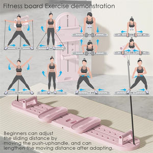 Tabla de Fitness Multifuncional Silenciosa de PP, Máquina Portátil para Ejercicios de Flexiones, Banda de Resistencia, Tabla Plegable para Pilates - Product Image 6