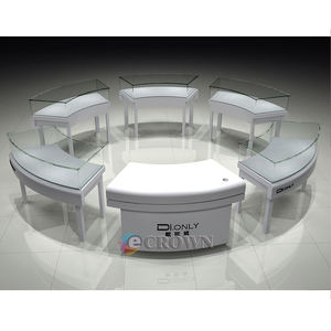 Kiosk Marble Fixture Kiosk Jewelry Display Cabinet Marble Design Retail Jewelping Mall Treasure <strong>Center</strong> Kiosk Jewelry Cabinet OEM - Product Image 1