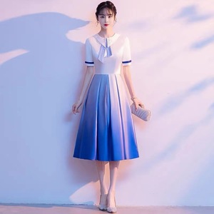 Choir Performance Costume Women College Style Elegant Host Conductor Outfit Stage Performance Evening Gown Coming Of Age - Product Image 3