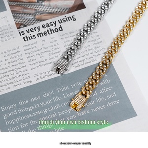 Fabricante de Joyería Personalizada, Pulseras Cubanas con Diamantes CZ, Cristales, Estilo Hip Hop, Accesorios de Joyería Modernos, Directo de Fábrica - Product Image 6