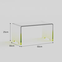 Table basse arc-en-ciel en acrylique transparent de haute qualité personnalisée, bureau d'ordinateur pour chambre à coucher avec dégradé de couleurs