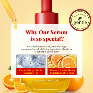 Illuminante sbiancante vitamina <span class=keywords><strong>C</strong></span> Niacinamide idratante siero viso con acido ialuronico rafforza la barriera cutanea - Product Image 4