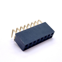 Soulin 2,54mm paso hembra encabezado 2*8 pines ángulo recto 90 grados doble fila coche USB Cable conector latón contacto para PCB