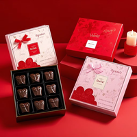Boîte cadeau rigide personnalisée avec gaufrage à chaud en feuille d'or, vernis UV localisé, lamination mate, papier cartonné, emballage pour chocolat, bonbons, truffes