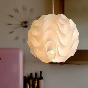 Lampadario decorativo moderno creativo della palla dell'onda del fiore luce del pendente per la camera da letto della sala da pranzo