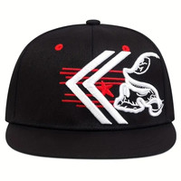 Topi Snapback Hip Hop Modis Gaya Adjustable, Bordir, untuk Tarian Jalanan, Aktivitas Luar Ruangan, Bahan Poplin Anti Air