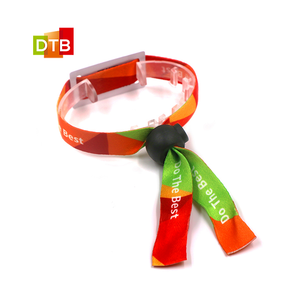 사용자 정의 이벤트 <span class=keywords><strong>NFC</strong></span> 짠 직물 팔찌 재사용 가능한 스마트 티켓 팔찌 지불 가능 RFID 짠 직물 팔찌 - Product Image 2