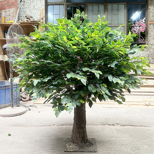 Nuovo piccolo albero di Ficus di seta finta 4ft tavolo di nozze centrotavola decorazione piccolo fiore artificiale albero con pianta verde foglia - Product Image 2
