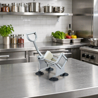 Commerciële Roestvrijstalen Verticale Handmatige Aardappelchipsnijmachine Frietsnijmachine