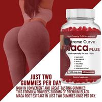 Gummies Maca Plus Courbes Extrêmes Personnalisées OEM/ODM Concentré 15:1 pour le Soutien des Fesses et des Hanches Maca Noire Aguaje Énergie