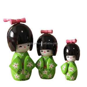 2025 vente chaude Mini mignon multicolore en bois artisanat traditionnel Kokeshi 3 1 poupée japonaise enfant cadeau Figurine dos école Halloween - Product Image 6