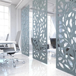 Divisor de habitación de diseño moderno Partición de piso Cancelación de ruido PET Fieltro Fibra de poliéster Pantallas colgantes acústicas - Product Image 5