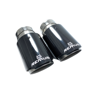 Embout de tuyau d'échappement universel en fibre de carbone brillante de 1,5 mm d'épaisseur, compatible BMW, Daonan Car <span class=keywords><strong>Remus</strong></span> Muffler - Product Image 1