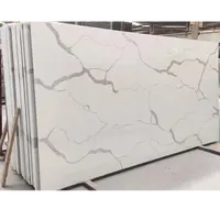 Stone CAXSTONE Slabs Factory Carrara Quartz Stone Wholesale Calacatta Quartz Big Slab 93% Natural White