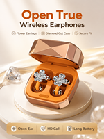 Écouteurs sans fil Bluetooth 6.0 à clip d'oreille, casque audio ouvert, commande tactile, type C, écouteurs de sport, autonomie de 4 heures pour la course à pied
