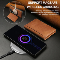Étui de téléphone professionnel détachable 2-en-1 avec porte-cartes, en cuir PU magnétique, pour Samsung S26 S25 S24 S23 S22 Ultra S25 Edge
