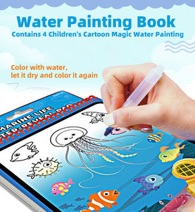 Özel diy çocuk kullanımlık hiçbir karışıklık çizim boyama doodle kitap kağıt suluboya boyama kitap çocuklar için sihirli su kitap - Product Image 3