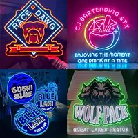 Usb Powered Neon burcu Logo işareti dükkanı restoran dekor özel Logo Led ışık işaret Pop sanat duvar iş mağaza dekorasyon