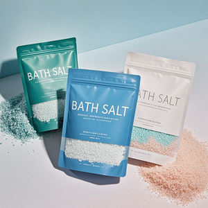 Embalaje de sal de baño de plástico autoestable resellable Bolsa de plástico Embalaje de océano natural Bolsa de sal marina - Product Image 4