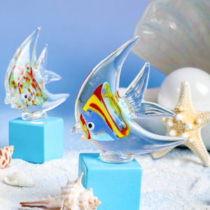 Miniature Statue d'Angelfish en Verre Faite à la Main, Ornement Artisanal en Verre de Poisson Tropical Coloré pour Cadeau et Décoration Intérieure (Vente en Gros) - Product Image 5