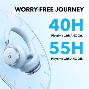 Auriculares con cancelación activa de ruido Soundcore Space One, reducción de voz 2 veces más potente, 40 horas de reproducción con ANC - Product Image 5