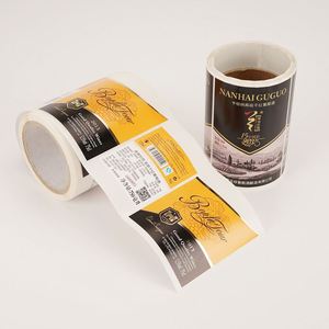 Etiquetas Adhesivas Redondas para Botellas de Vino con Logotipo Personalizado Impreso en Papel Azul con Estampado Dorado para Empaquetado - Product Image 6