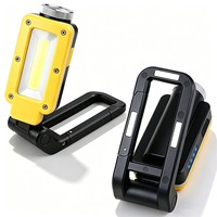 Lampe de travail compacte à 8 modes, multi-angles réglables, XTE COB LED, rechargeable, lampe d'inspection avec support magnétique, lampe de réparation pour atelier