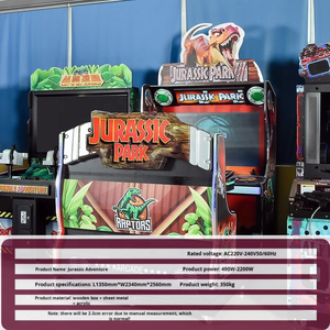 Jeu d'arcade vidéo de tir de <span class=keywords><strong>dinosaures</strong></span> réaliste Jurassic Park à pièces, 2 joueurs, anglais, certifié CE, à vendre - Product Image 2