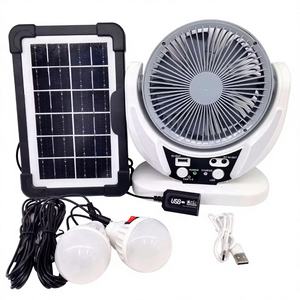 Ventilador Solar de 6 Pulgadas con Carga Solar, Multifuncional, 3600 mAh, Circulación de Aire, Ventilador Solar Portátil para el Hogar, Dormitorio, Oficina - Product Image 1