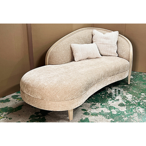 Venta Directa de Fábrica, Muebles de Sala Curvos de Tela 2025 de Lujo y Tacto Suave, Muebles Modernos Blancos 01 - Product Image 4
