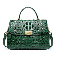 Nouveau sac à main en cuir véritable en relief de crocodile sac à bandoulière pour femme en cuir de vachette haut de gamme, sac à bandoulière mode