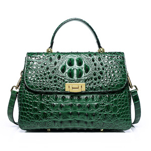 New Genuine Crocodile-Embossed <strong>Leather</strong> Handbag Premium Top Grain Cowhide Women's Shoulder Bag, Fashion Crossbody Purse - Product Image 2