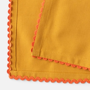 Wholesale Color Block <b>Linen</b> <b>Cloth</b> Napkins with Scallop Trim <b>Table</b> Napkin <b>Linen</b> Placemat <b>Linen</b> Cotton <b>Cloth</b> Napkins for Hotel - Product Image 2