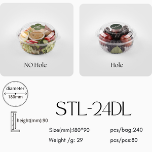 Fornitura all'Ingrosso di Ciotole in Plastica PET Monouso, Adatte per Insalate, Frutta, Biscotti, Imballaggio da Asporto - Product Image 3