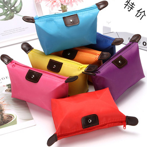 Bolsa de Viaje Plegable de Tela de Nailon, Bolsa con Forma de Dumpling en Colores Pastel, Gran Capacidad, Impermeable - Product Image 1