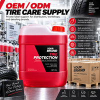 Produit d'entretien des pneus 25L, liquide professionnel pour lustrer les pneus de voiture, soin des flancs, finition plus foncée et detailing automobile