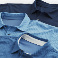 Polo de golf pour hommes personnalisé en polyester imprimé par sublimation, à col et manches courtes, avec logo de qualité