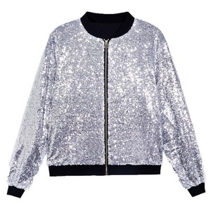Nueva chaqueta de <span class=keywords><strong>lentejuelas</strong></span> pequeña de Hip Hop para hombres europeos americanos para Conciertos de Primavera disfraz de Halloween uniforme de béisbol transfronterizo - Product Image 5