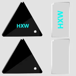 Thicker And Durable Customized Acrylic Ice Scraper Wax Scraper With Corner Notch For Snowboard And Skis Or Car