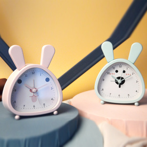 Décrochage créatif animal horloge jolie fille enfants chambre dessin animé métal muet mode horloge de bureau - Product Image 2