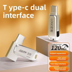 แฟลชไดรฟ์ X619 ยอดนิยม แบบหมุนได้ พอร์ต USB C 2.0  ชนิด Type-C สำหรับโทรศัพท์มือถือ - Product Image 2
