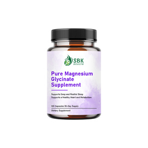 Cápsulas de Suplemento de Glicinato de Magnesio Puro Más Vendidas, Favorecen un Corazón y un Metabolismo Saludables, Puede Ayudar a Relajar los Músculos - Product Image 1