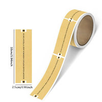 Étiquette autocollante en papier kraft à fermeture éclair facile à déchirer, autocollant de sécurité pour l'étiquetage des boîtes d'expédition et la fermeture des colis