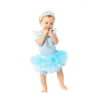 hot sale funny baby birthday photo prop baby rompers and skirt set clothes girl outfit
