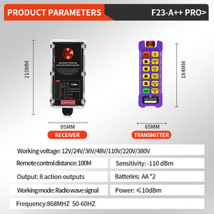 รีโมทคอนโทรลอัจฉริยะไร้สายอุตสาหกรรม F23-A++ PRO แบบกำหนดเองได้ ระยะไกล ขายตรงจากโรงงาน สำหรับเครน รอก วินซ์ - Product Image 1
