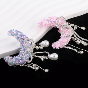 Perline di Lusso a Forma di <span class=keywords><strong>Luna</strong></span> con Strass <span class=keywords><strong>e</strong></span> Catena a Fiocco, Perle Colorate a Stella, Perline Fantasia per Penne, Gioielli Fai da Te, Ciondoli, Vendita all'Ingrosso - Product Image 5