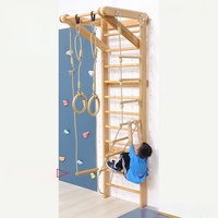 Structure d'escalade murale en bois de style suédois pour enfants, barres de gymnastique murales, échelle murale en bois, salle de sport à domicile
