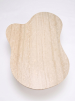 Table basse en bois de style moderne pour salon, finition classique en travertin ivoire, design nuage, vente en gros