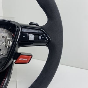 Volant en Suède Personnalisé Nouveau Style Compatible avec <span class=keywords><strong>Audi</strong></span> A1 A3 A4 A5 A6 A7 RS R8 RS3 C7 Q5 Q7 S3 8V B8 B9 S4 <span class=keywords><strong>Q3</strong></span> Q8 TT - Product Image 3